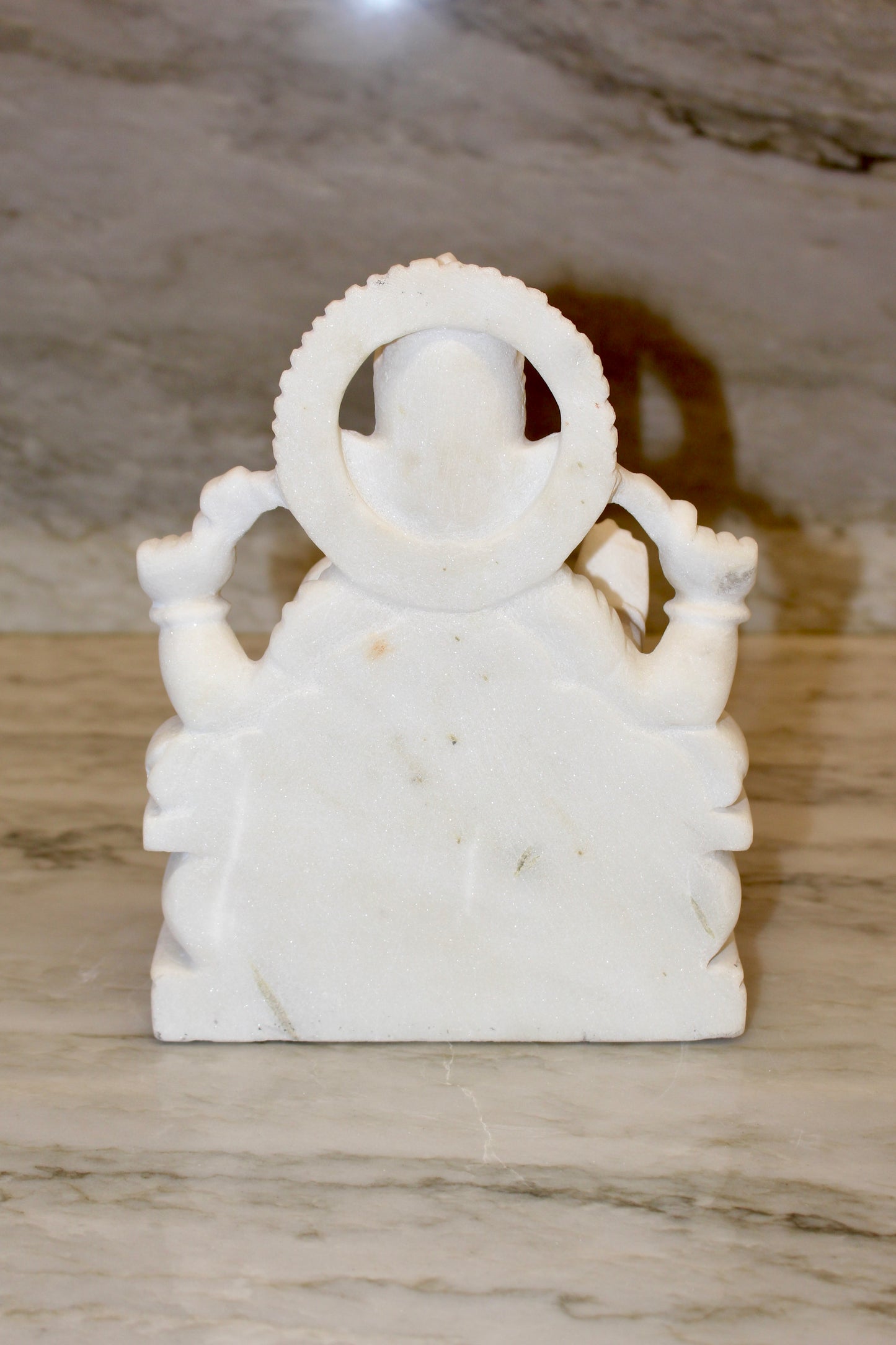 Hand-Carved Marble Ganesha Statue