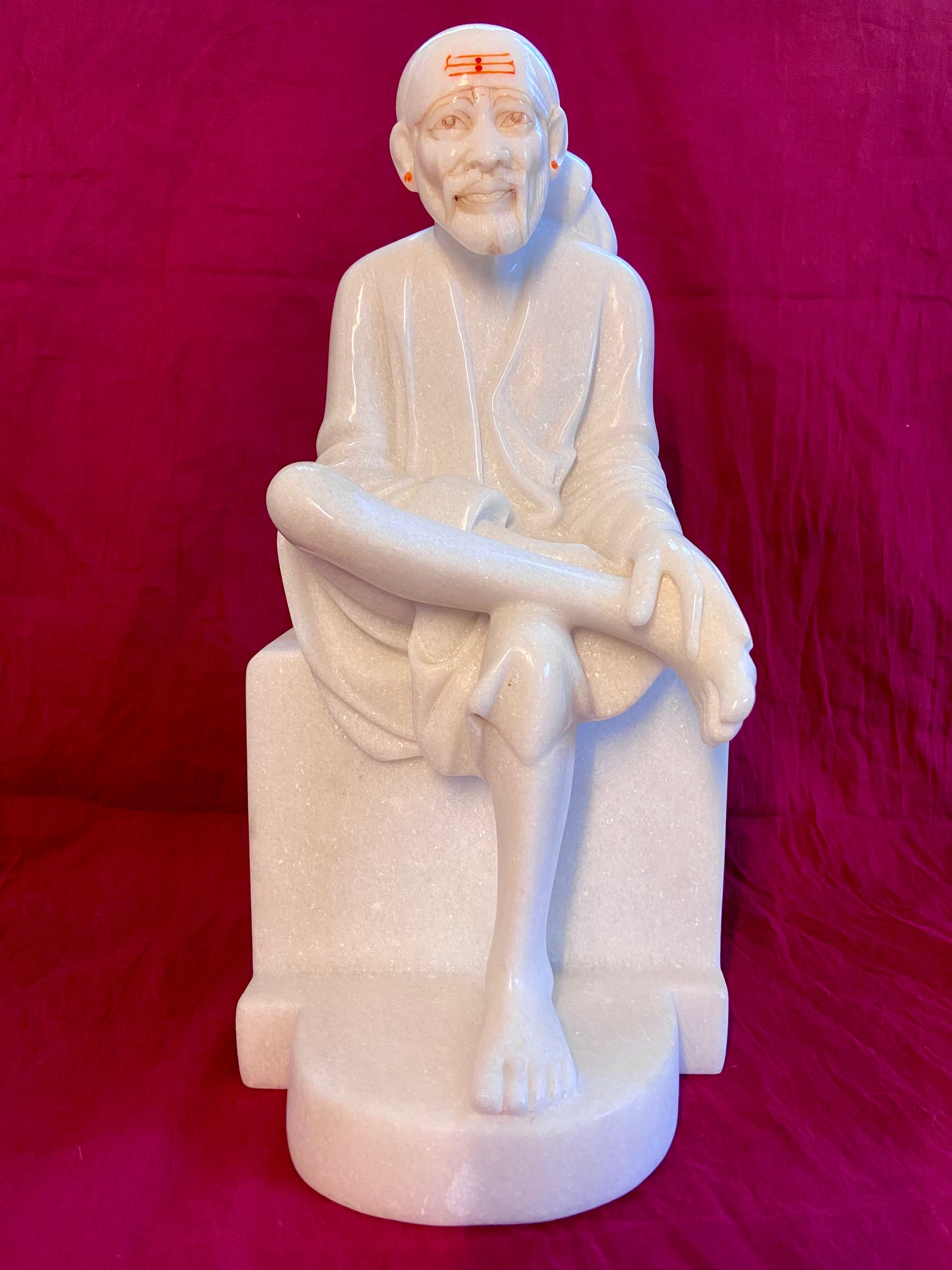 Blessings of Serenity: Marble Sai Baba Statue