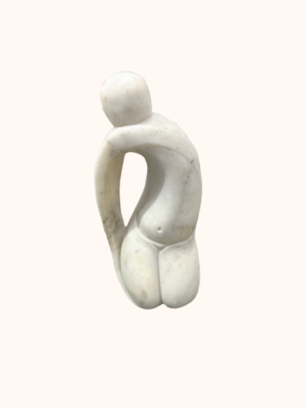 Embrace Sculpture – White Marble