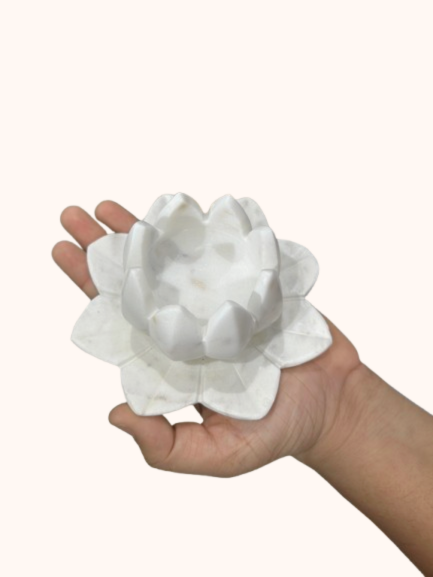 Lotus Marble Tealight Holder