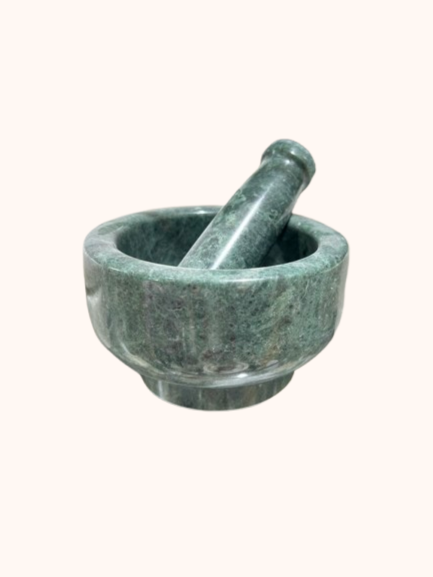 Green Marble Mortar & Pestle
